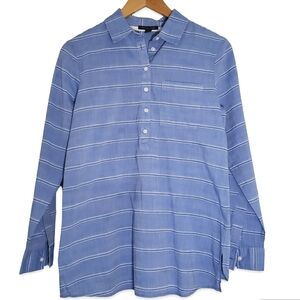 VGUC Tommy Hilfiger Blue & White Striped Tunic Shirt Top Size S